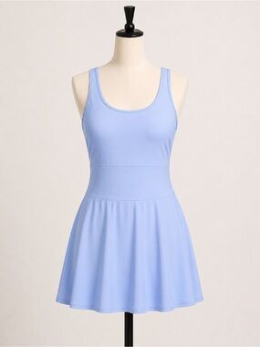 LANDS END Women’s Light Blue Swimsuit Plus Size 14 One Piece